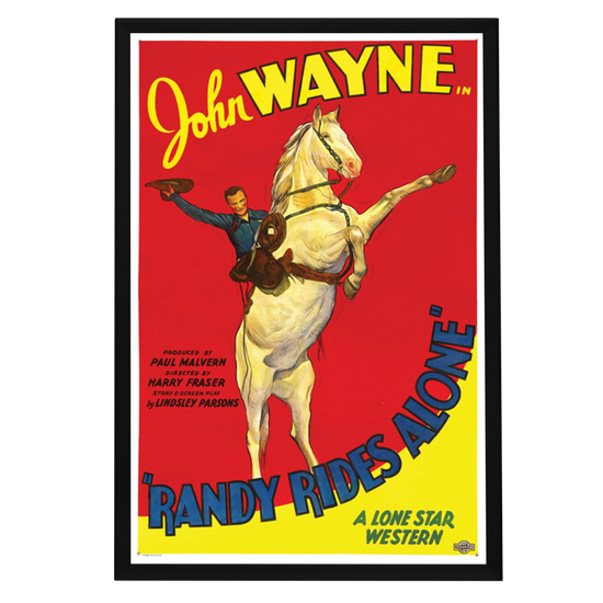 "Randy Rides Alone" (1934) Framed Movie Poster