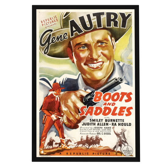 "Boots And Saddles" (1937) Framed Movie Poster