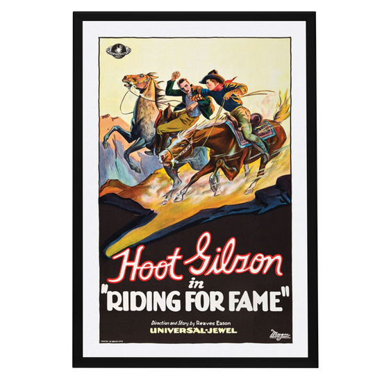 "Riding For Fame" (1928) Framed Movie Poster