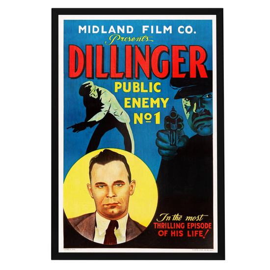 "Dillinger: Public Enemy No. 1" (1934) Framed Movie Poster