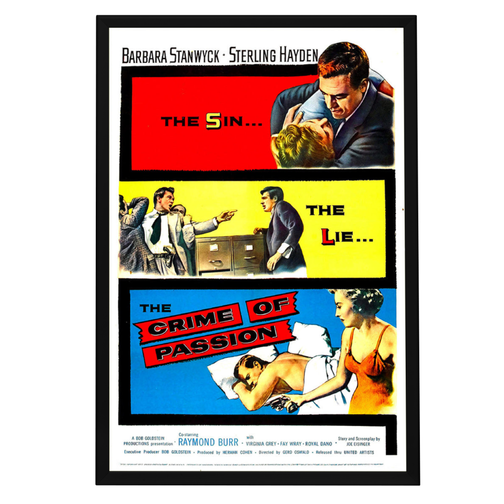 "Crime Of Passion" (1957) Framed Movie Poster