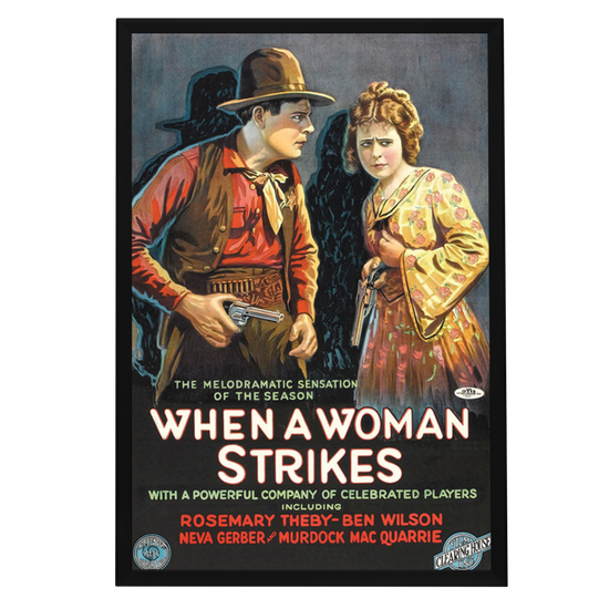 "When A Woman Strikes" (1919) Framed Movie Poster