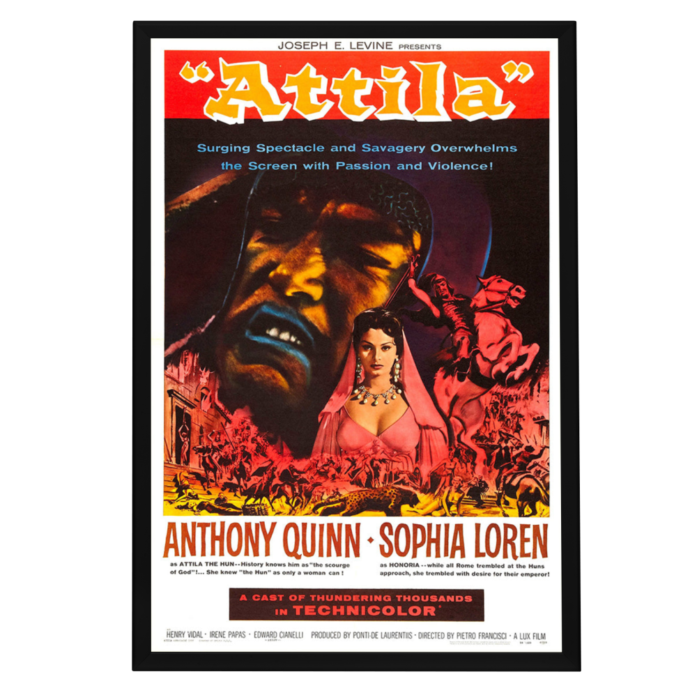 "Attila" (1958) Framed Movie Poster