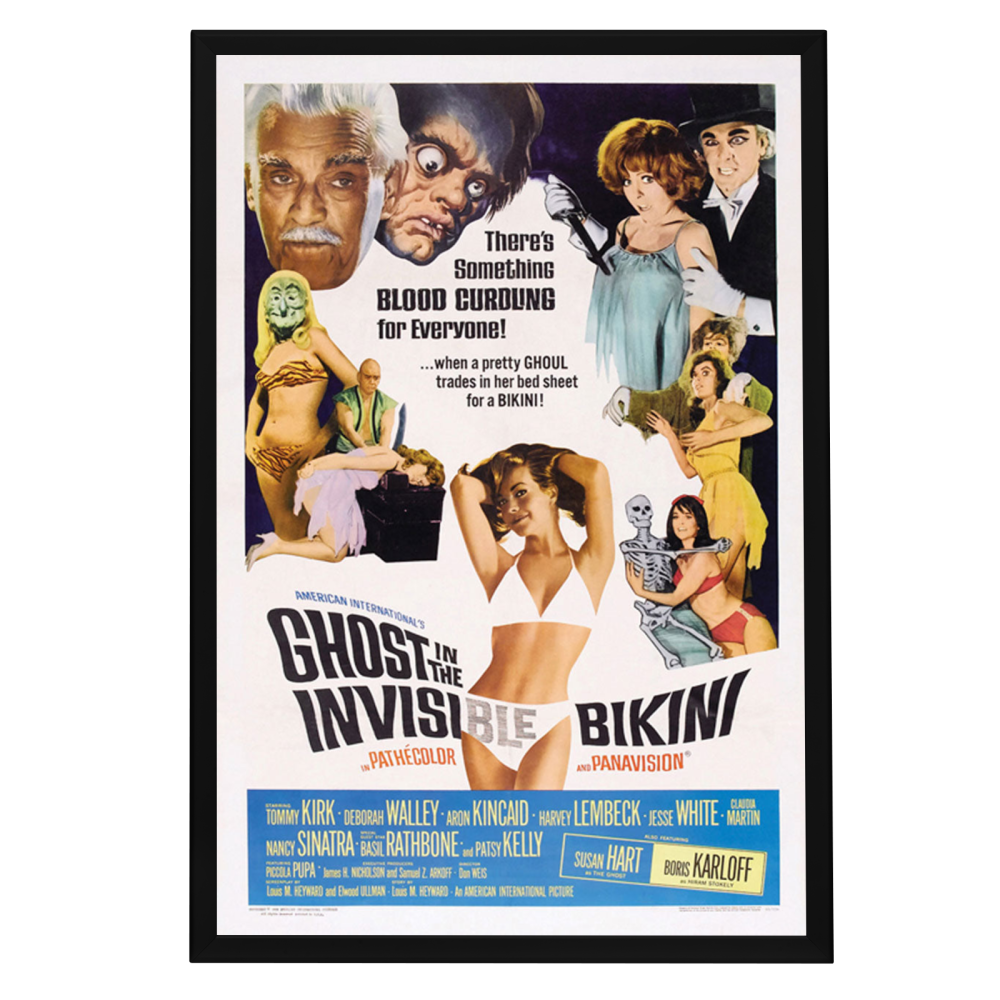 "Ghost In The Invisible Bikini" (1966) Framed Movie Poster