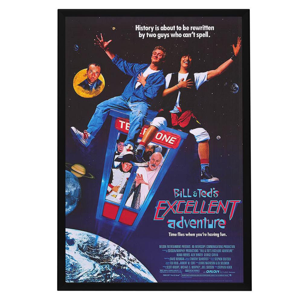 "Bill and Ted's Excellent Adventure" (1989) Framed Movie Poster