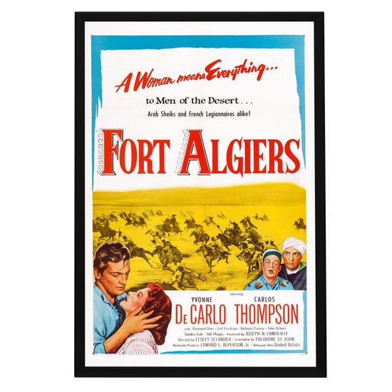 "Fort Algiers" (1953) Framed Movie Poster