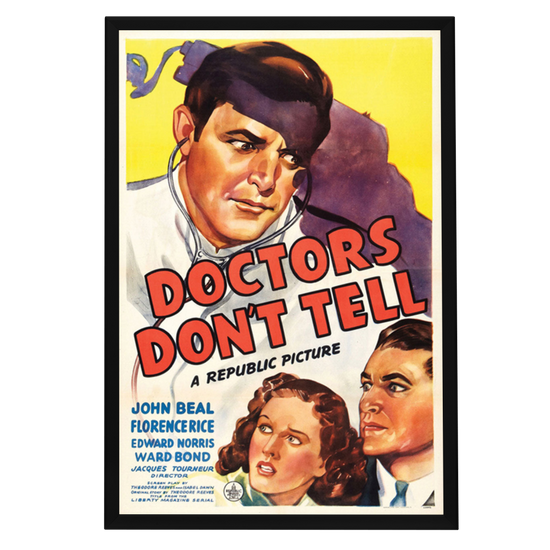 "Doctors Don't Tell" (1941) Framed Movie Poster