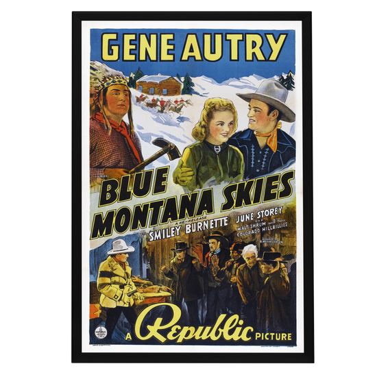 "Blue Montana Skies" (1939) Framed Movie Poster