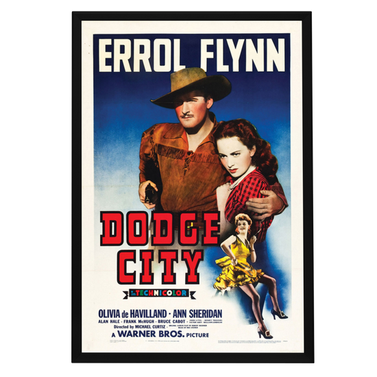 "Dodge City" (1939) Framed Movie Poster