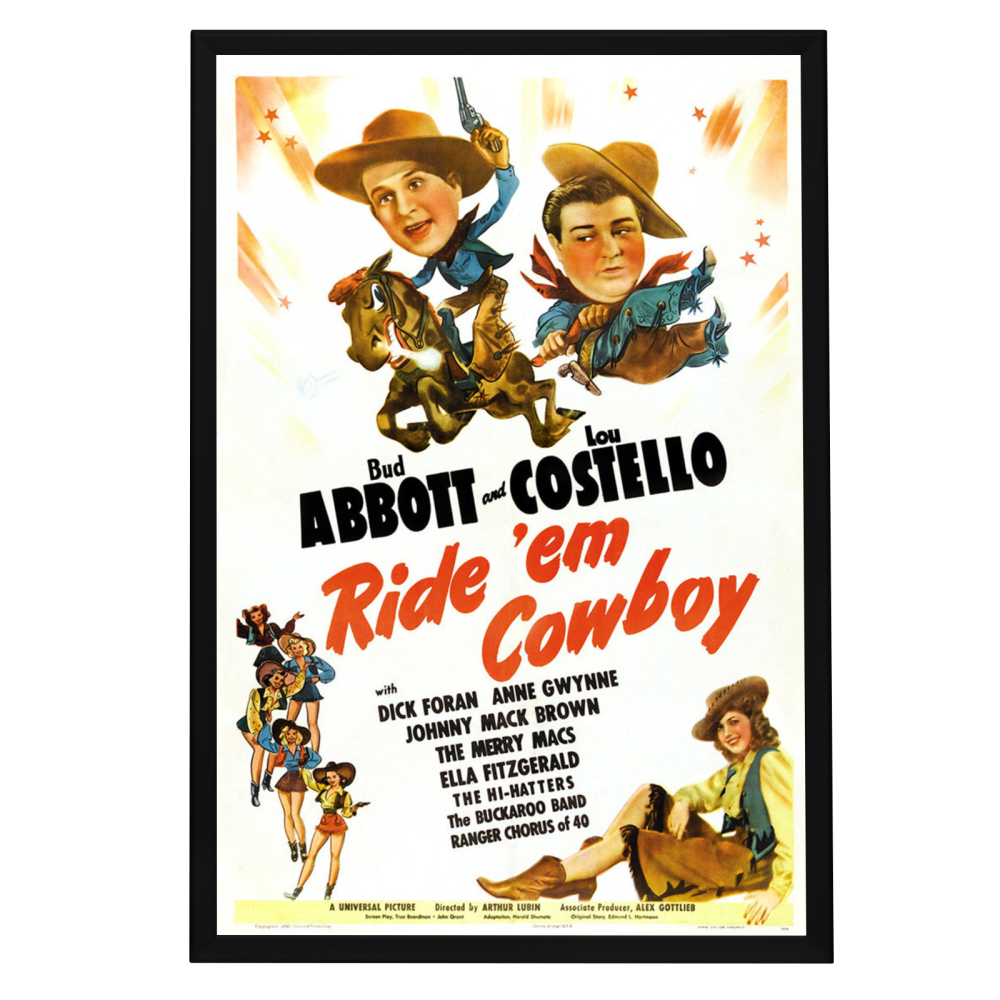 "Ride 'Em Cowboy" (1942) Framed Movie Poster