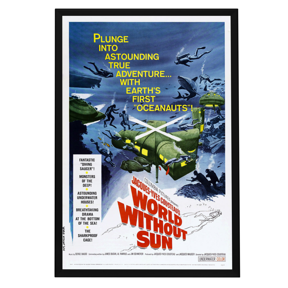 "World Without Sun" (1965) Framed Movie Poster