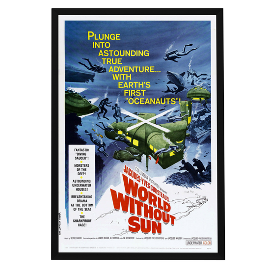 "World Without Sun" (1965) Framed Movie Poster