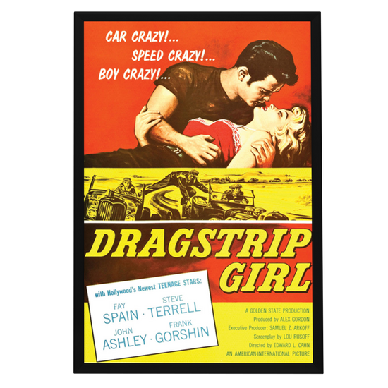 "Dragstrip Girl" (1957) Framed Movie Poster