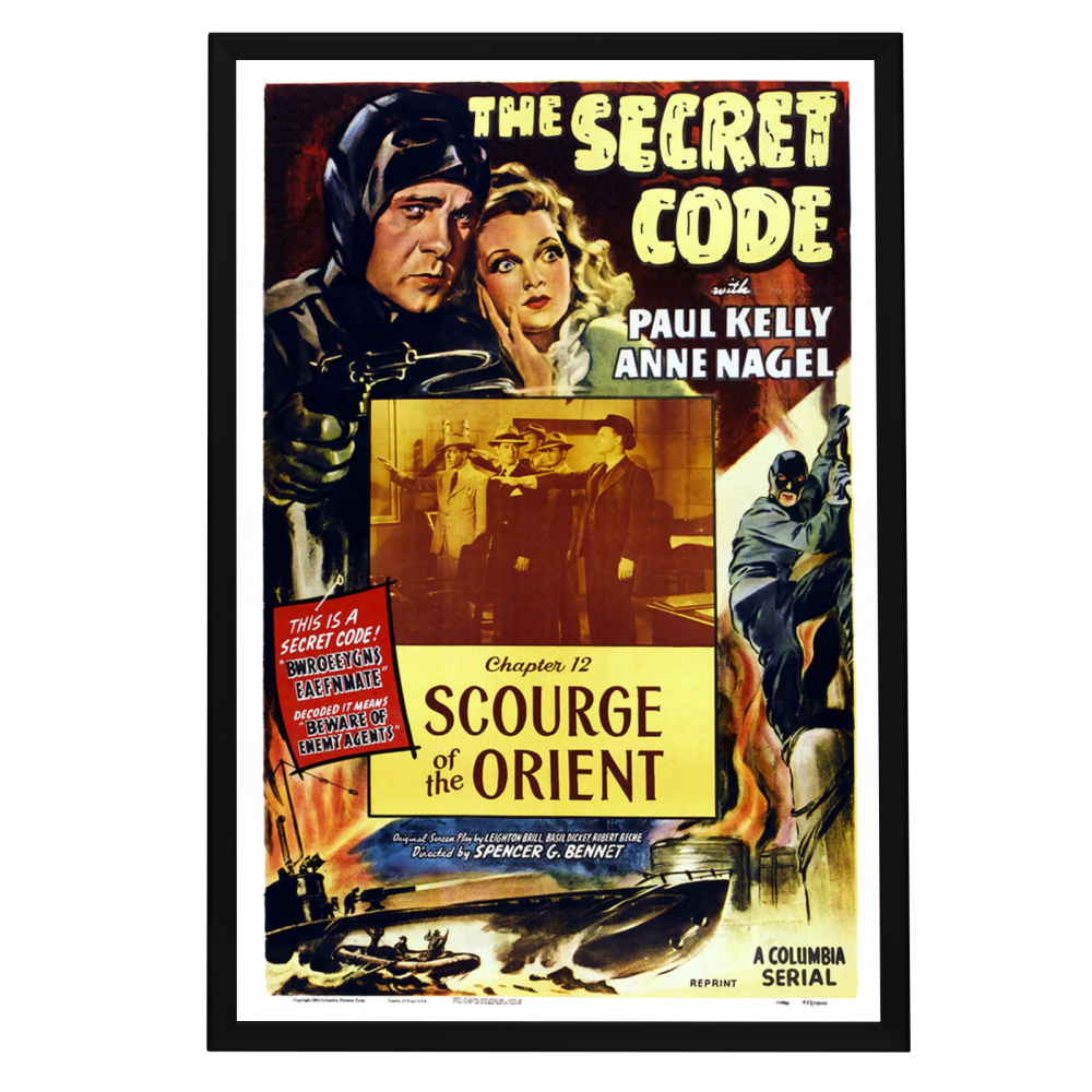 "Secret Code" (1942) Framed Movie Poster