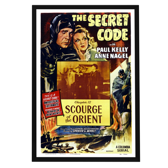 "Secret Code" (1942) Framed Movie Poster