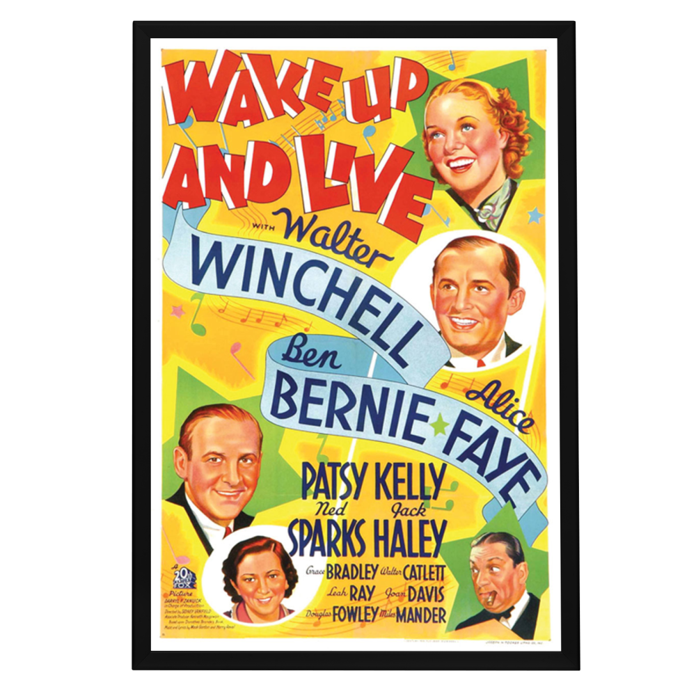 "Wake Up And Live" (1937) Framed Movie Poster