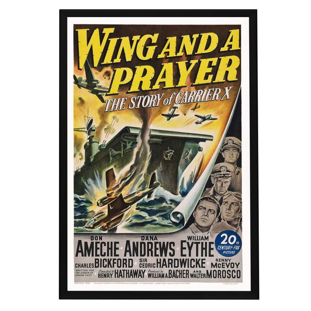 "Wing And A Prayer" (1944) Framed Movie Poster