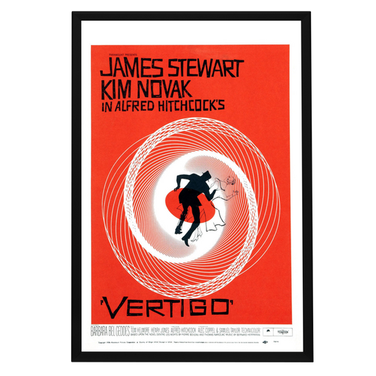 "Vertigo" (1958) Framed Movie Poster