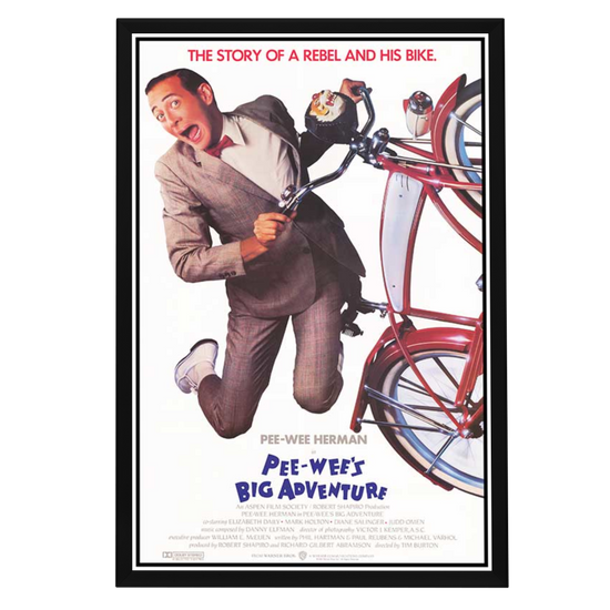 "Pee Wee's Big Adventure" (1985) Framed Movie Poster