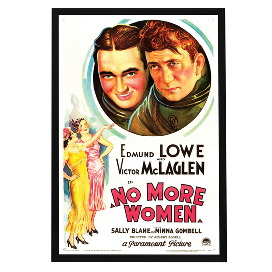 "No More Women" (1934) Framed Movie Poster