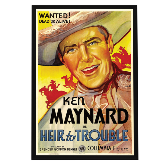 "Heir To Trouble" (1935) Framed Movie Poster