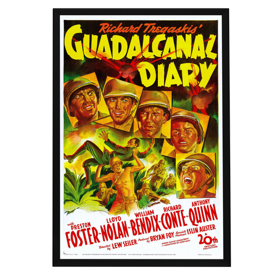 "Guadalcanal Diary" (1943) Framed Movie Poster