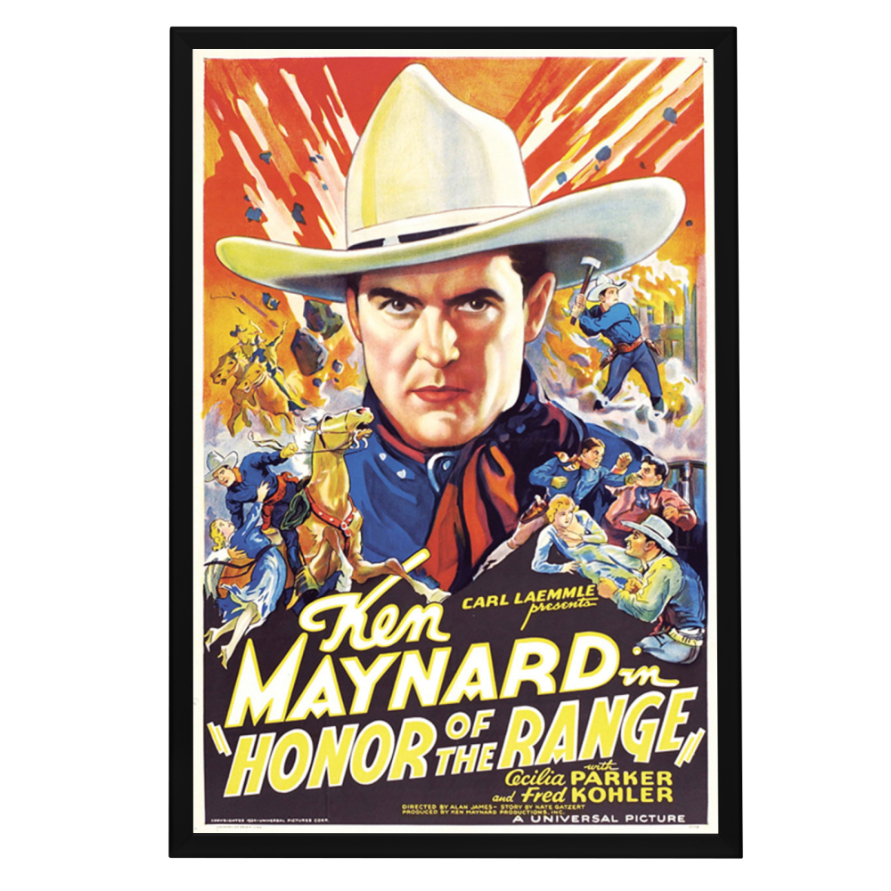 "Honor Of The Range" (1934) Framed Movie Poster