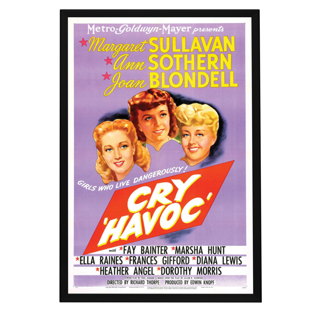 "Cry 'Havoc'" (1943) Framed Movie Poster