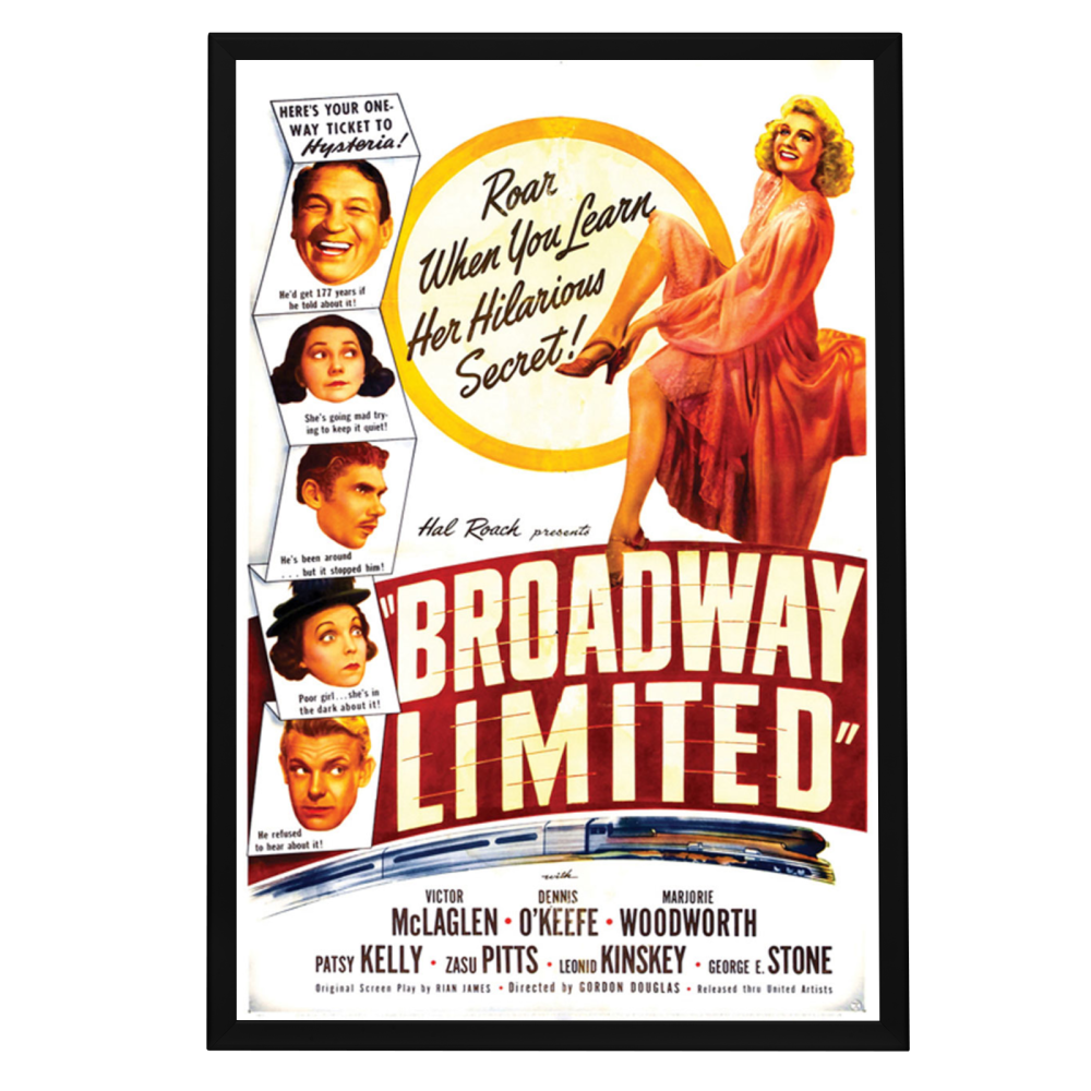 "Broadway Limited" (1941) Framed Movie Poster