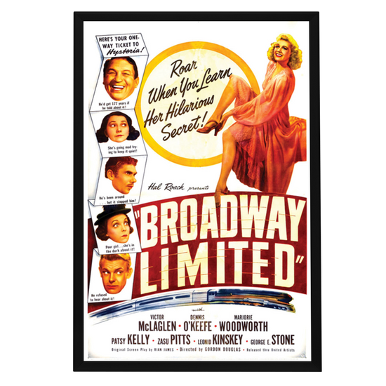 "Broadway Limited" (1941) Framed Movie Poster