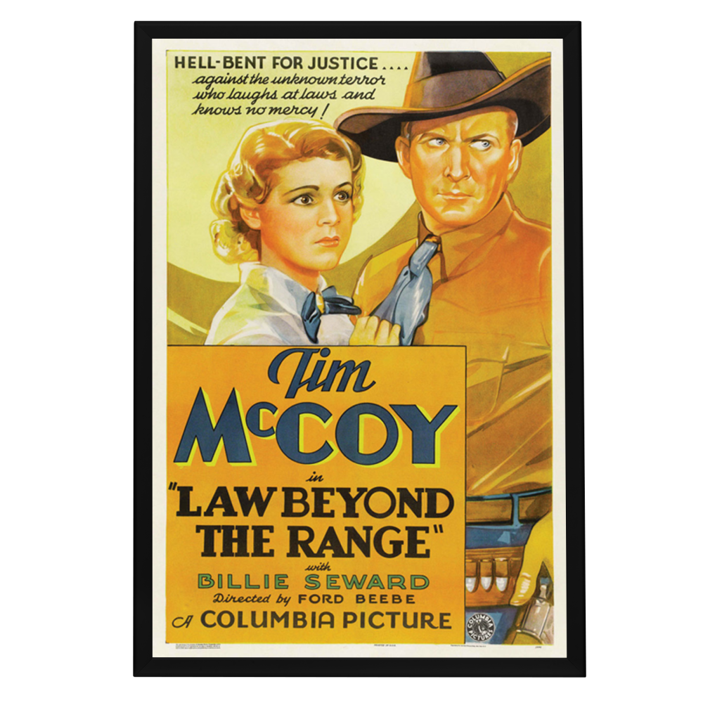 "Law Beyond The Range" (1935) Framed Movie Poster