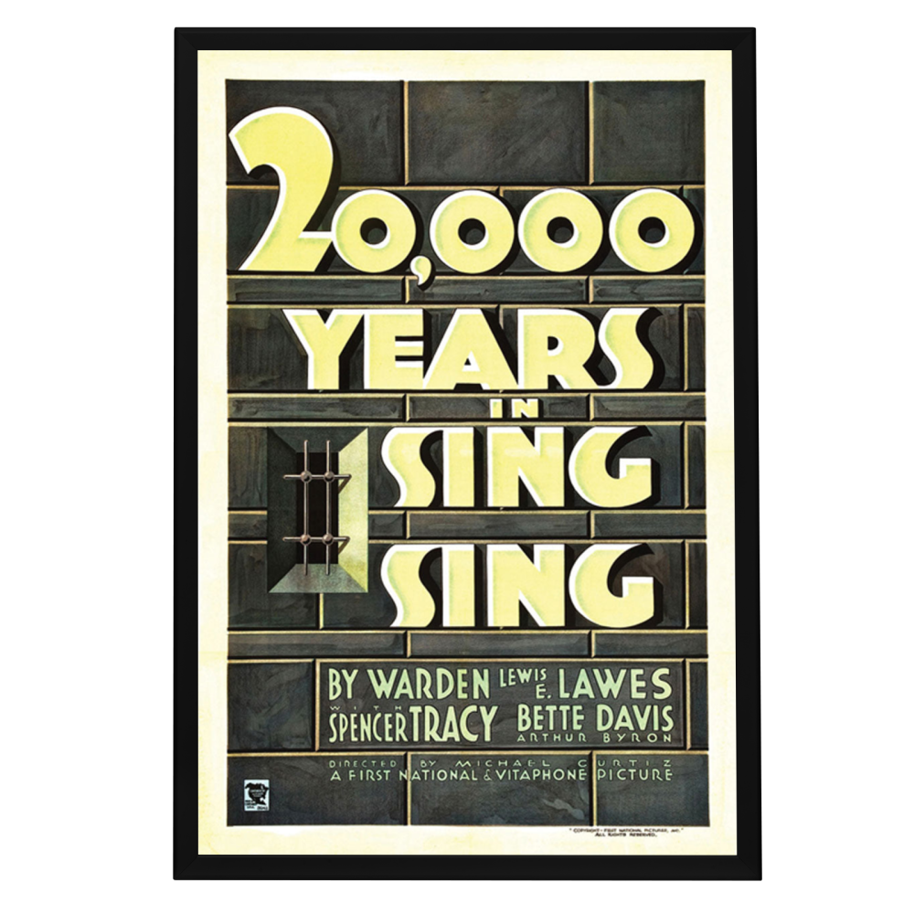 "20,000 Years In Sing Sing" (1932) Framed Movie Poster