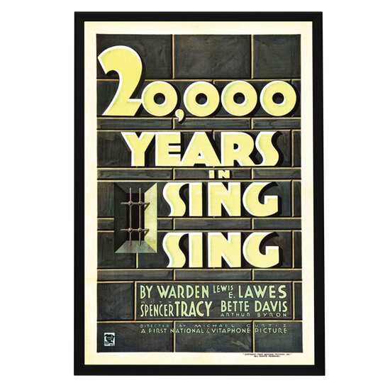 "20,000 Years In Sing Sing" (1932) Framed Movie Poster