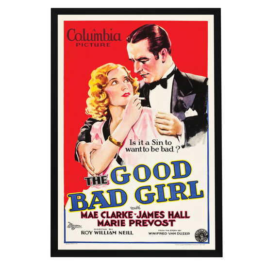 "Good Bad Girl" (1931) Framed Movie Poster