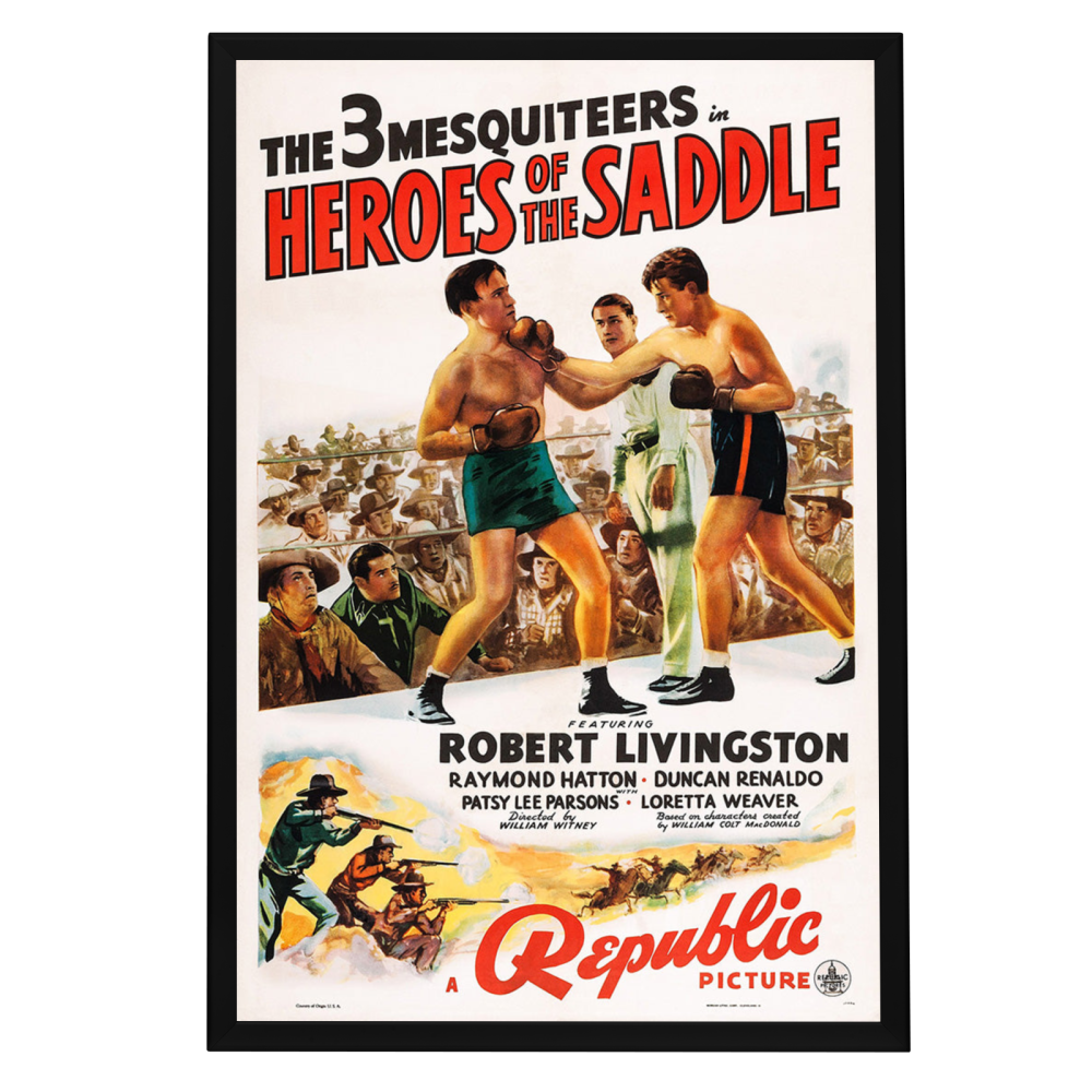 "Heroes Of The Saddle" (1940) Framed Movie Poster