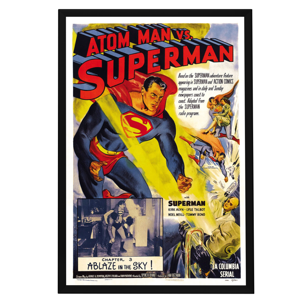"Atom Man Vs. Superman" (1950) Framed Movie Poster