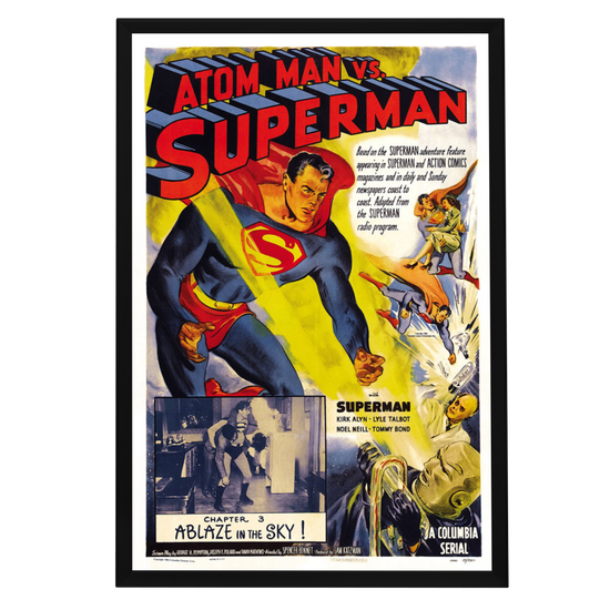 "Atom Man Vs. Superman" (1950) Framed Movie Poster