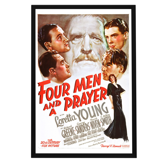 "Four Men And A Prayer" (1938) Framed Movie Poster