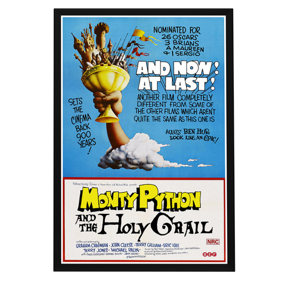 "Monty Python and the Holy Grail" (1975) Framed Movie Poster