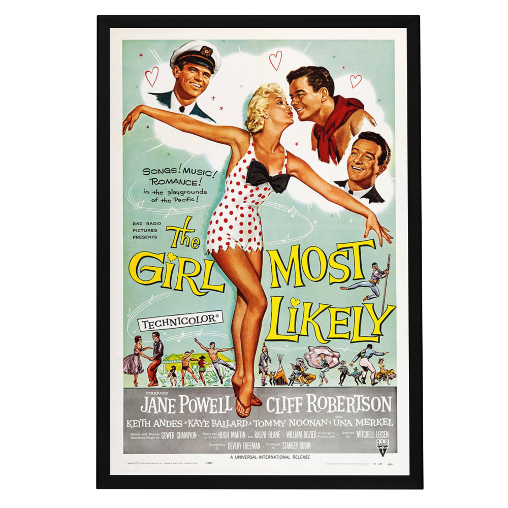 "Girl Most Likely" (1957) Framed Movie Poster