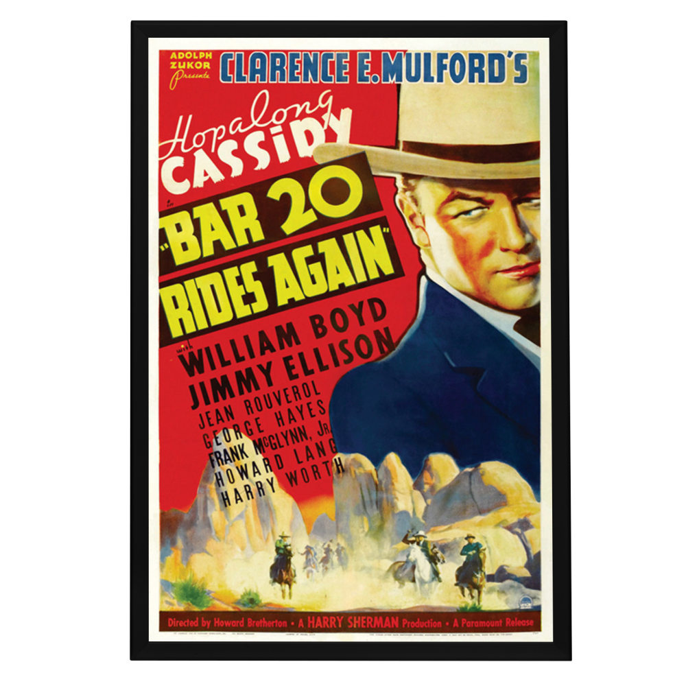 "Bar 20 Rides Again" (1935) Framed Movie Poster