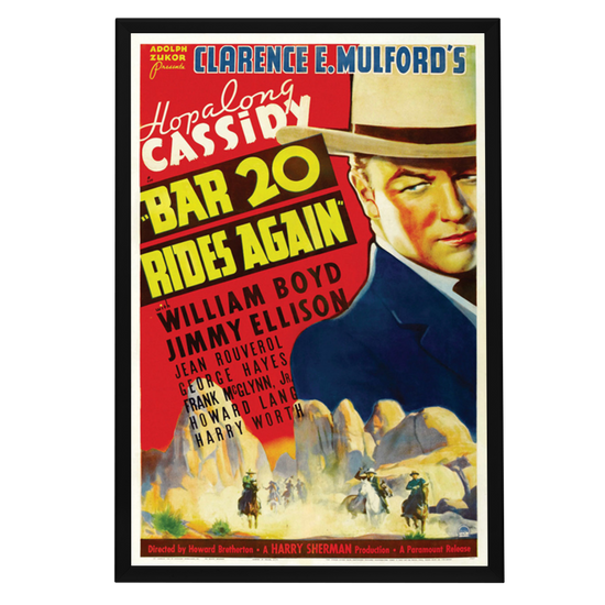 "Bar 20 Rides Again" (1935) Framed Movie Poster