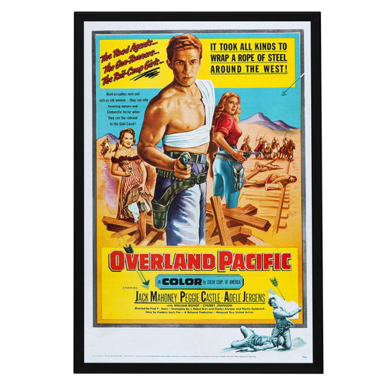 "Overland Pacific" (1954) Framed Movie Poster