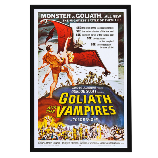 "Goliath And The Vampires" (1961) Framed Movie Poster