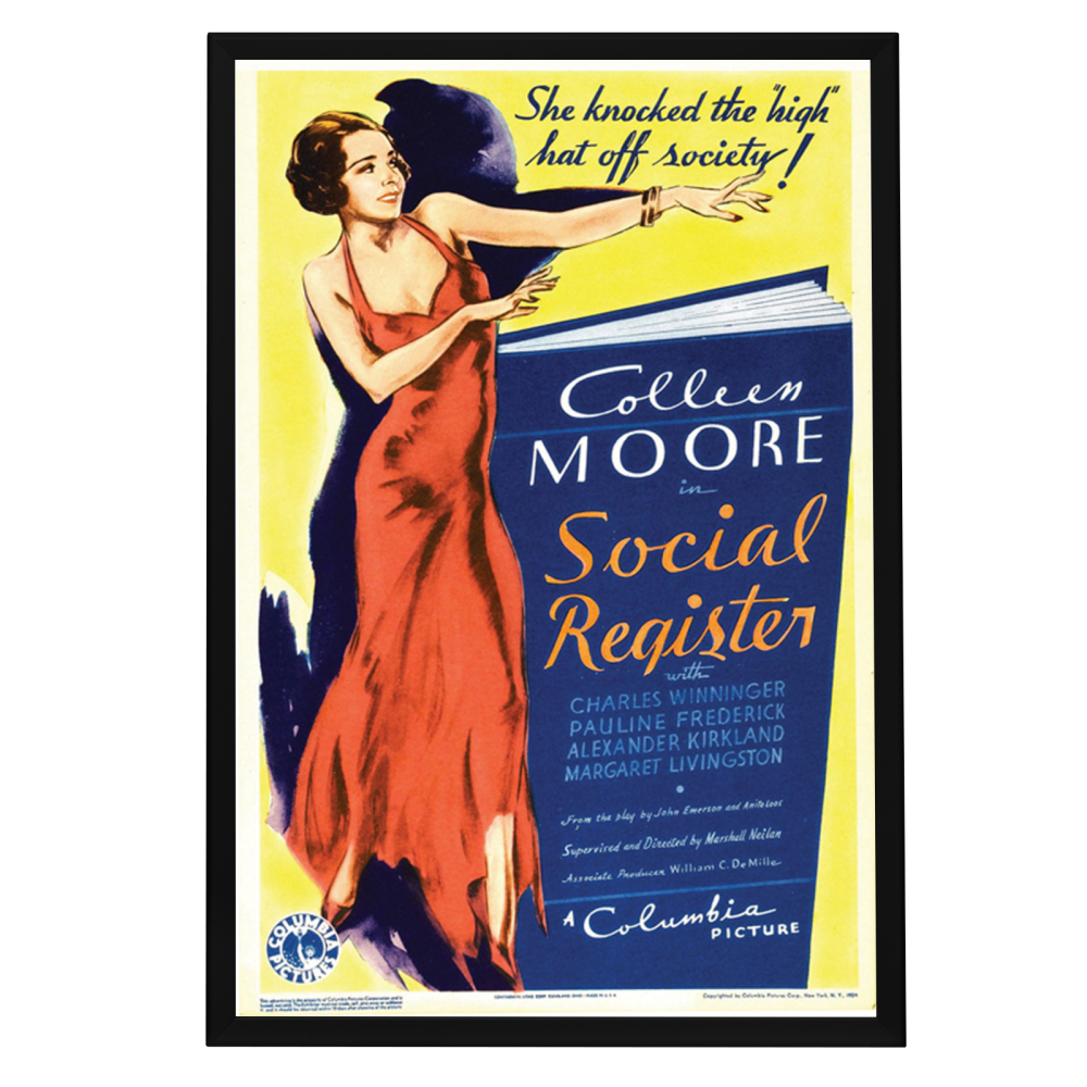 "Social Register" (1934) Framed Movie Poster