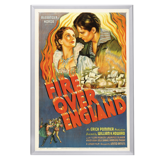 "Fire Over England" (1937) Framed Movie Poster