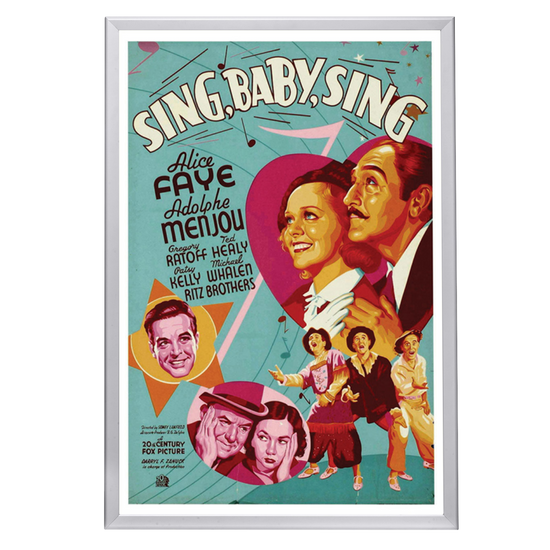 "Sing, Baby, Sing" (1936) Framed Movie Poster