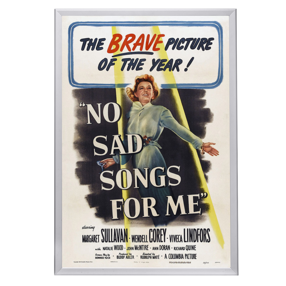 "No Sad Songs For Me" (1950) Framed Movie Poster