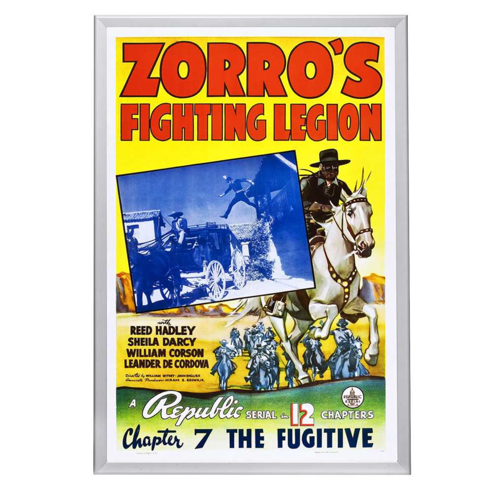 "Zorro's Fighting Legion" (1939) Framed Movie Poster