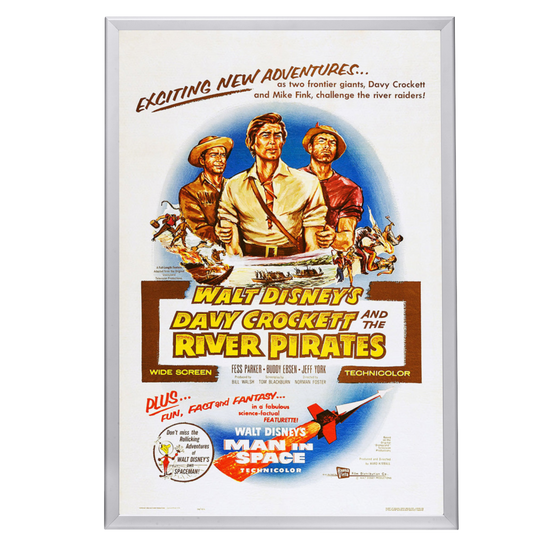 "Davy Crockett and the River Pirates" (1956) Framed Movie Poster